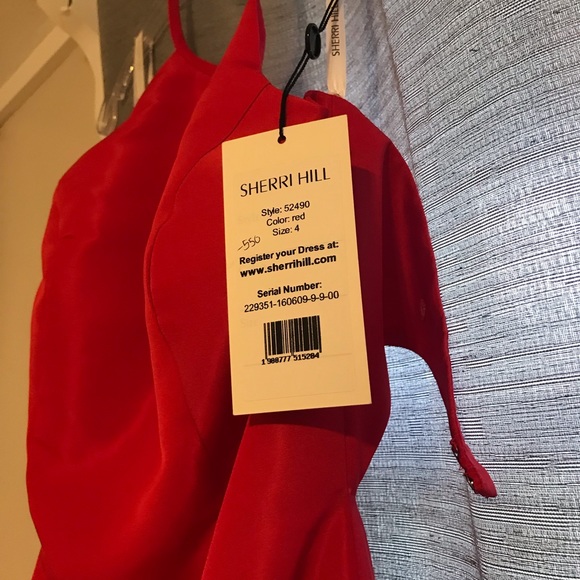 Red Sherri Hill Prom Dress - Picture 4 of 4